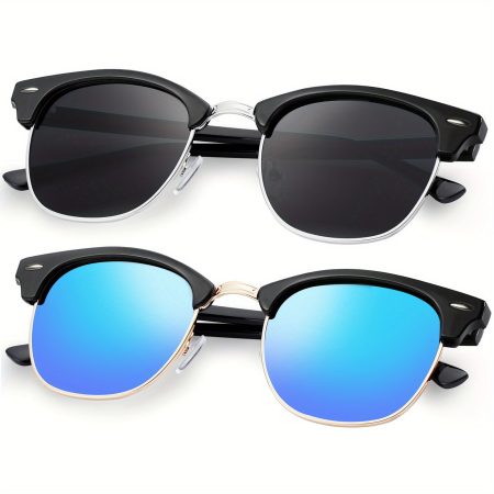 Two Pairs Of Polarized Sports Sunglasses For Men And Women, Suitable For Cycling, Traveling, Running, Fishing, Hiking, And As Fashion Accessories.