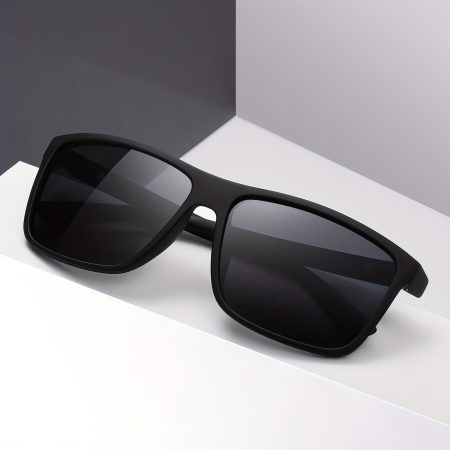 [Polarized Retro Sunglasses] Polarized Sunglasses for Men and Women - Black Retro Driving Fishing Vacation - TURBOPEP